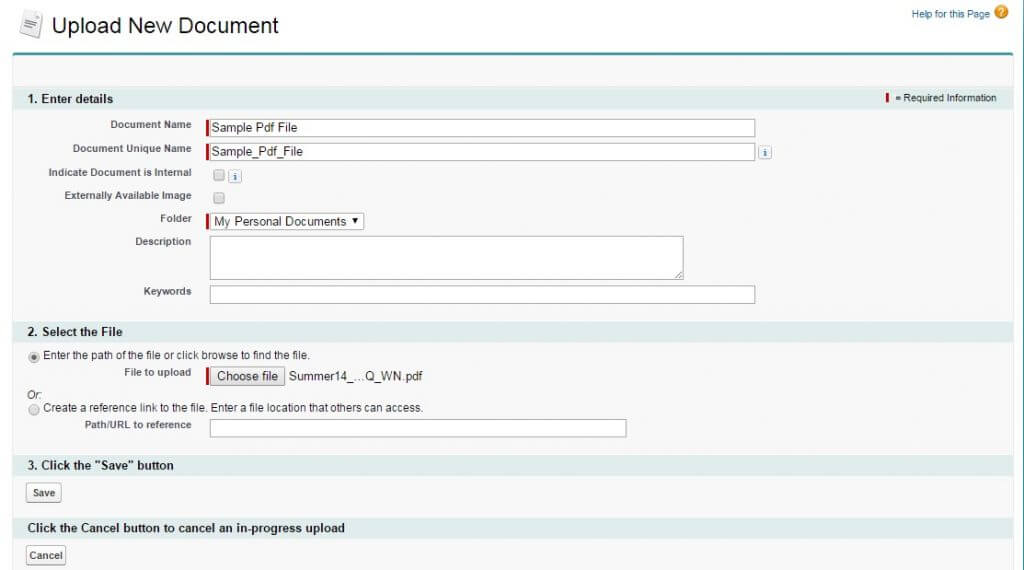 How to Get pdf File from My Personal Documents using Visualforce Page