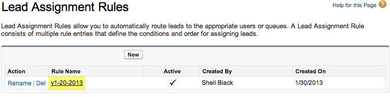 lead assignment rule round robin salesforce