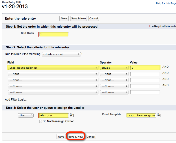 lead assignment sort order