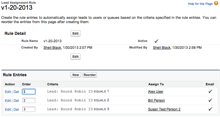 sort order in lead assignment rules