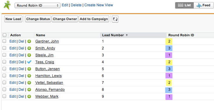 lead assignment rule round robin salesforce