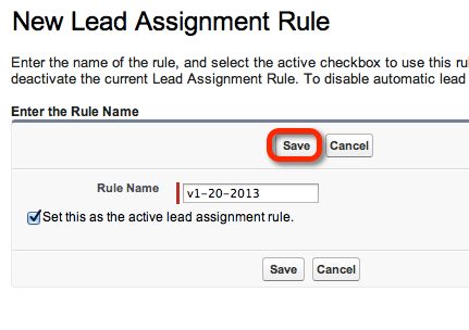 lead assignment rule round robin salesforce