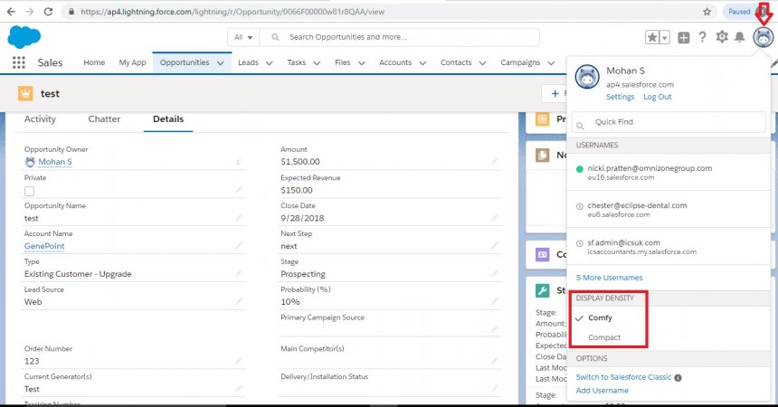 How to Change Record Display View in Salesforce