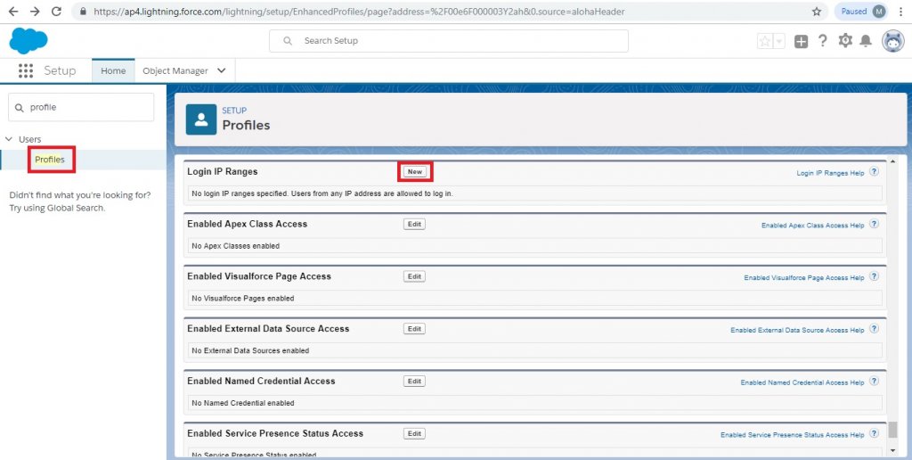 How To Restrict Multiple IP Address In Salesforce