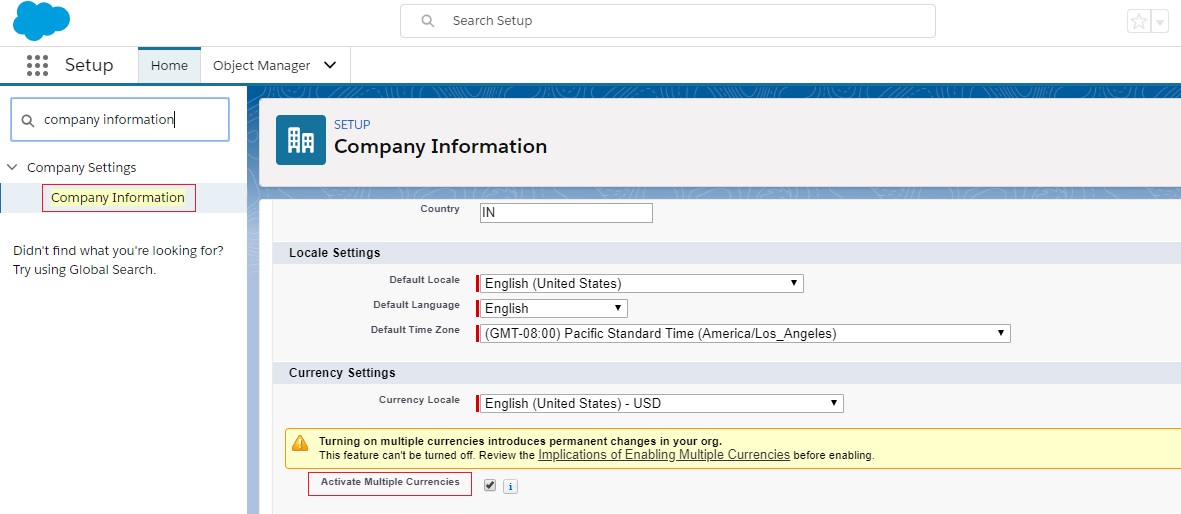 How To Activate Multiple Currency In Salesforce 0401