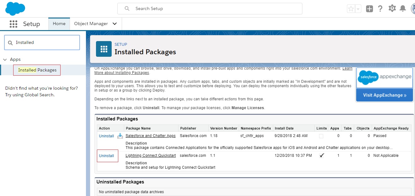 How To Uninstall A Package In Salesforce