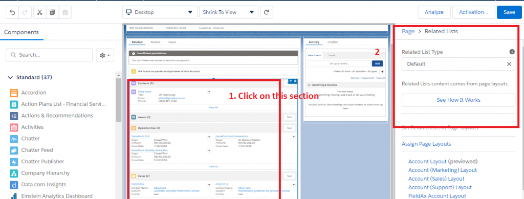 How to Change Related List view in Salesforce Lightning