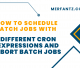 How to Schedule Batch Jobs with Different CRON Expressions and Abort Batch Jobs